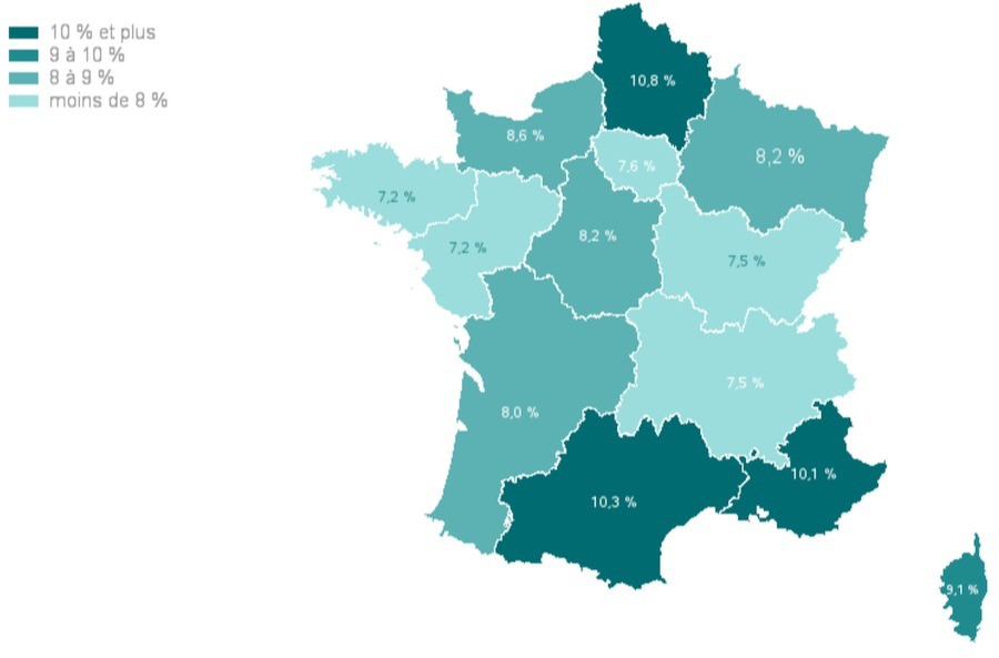 les régions de France et leurs capitales régionales