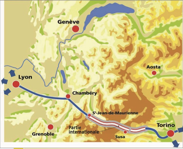 tracé lyon turin